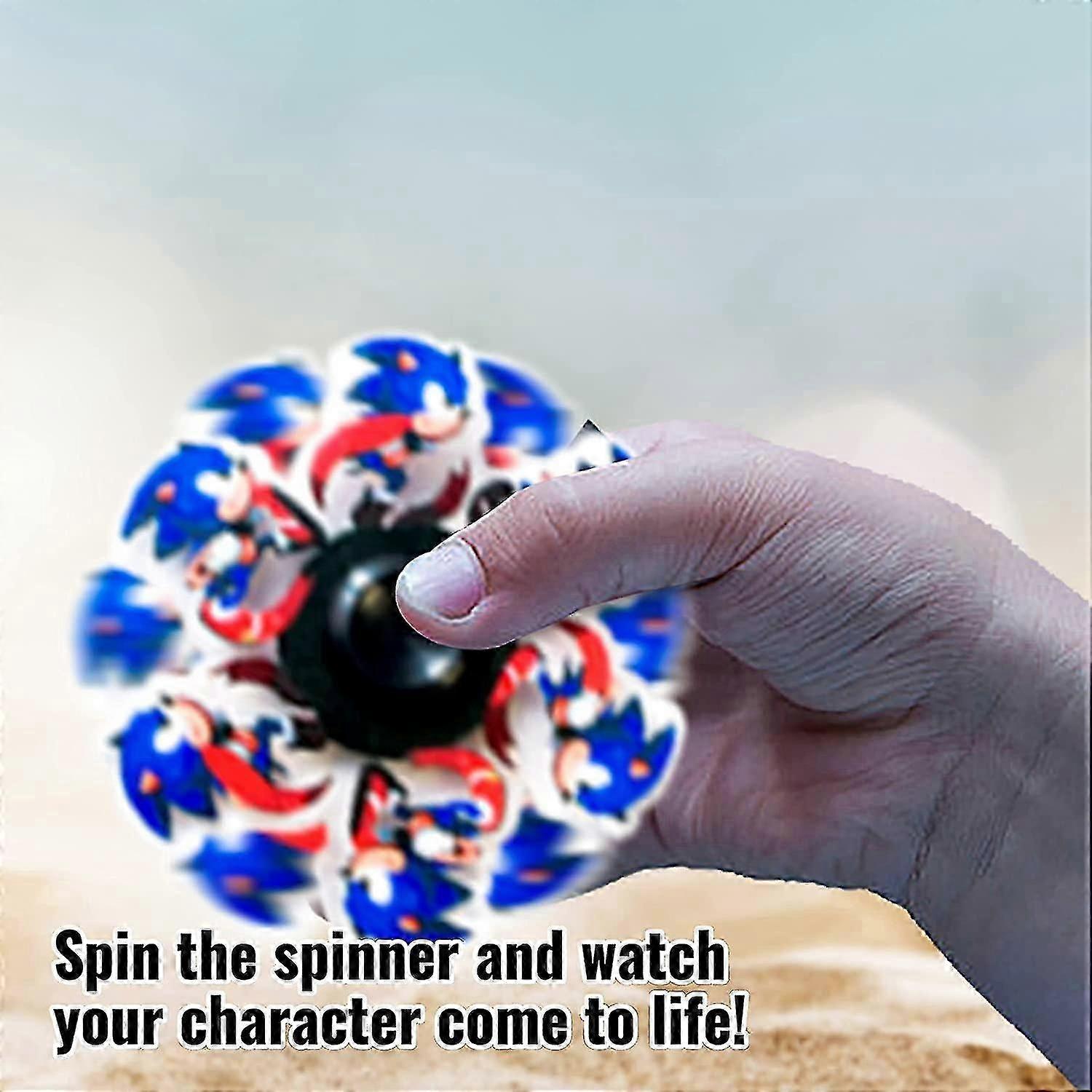Sonic Animated Fingertip Spinning Top- Animated Spinner