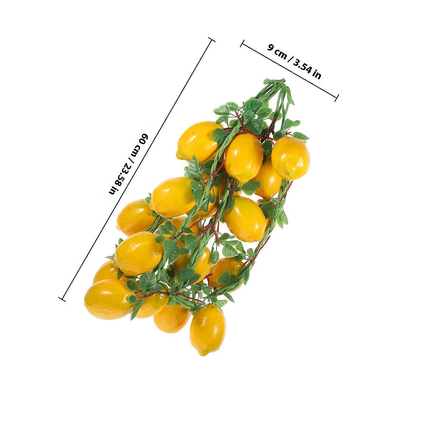 Artificial Lemon Strings Simulated Hanging Fruits Decoration 5Pcs String