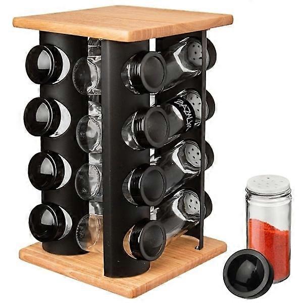 Rotating Spice Rack with 16 Containers