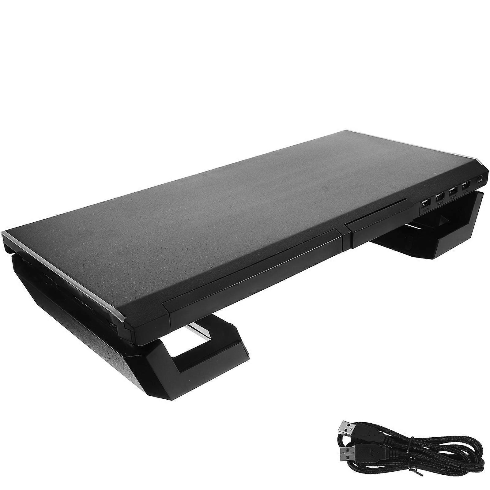 Computer Screen Riser for Desk Organizer Laptop Stand with Rgb Light