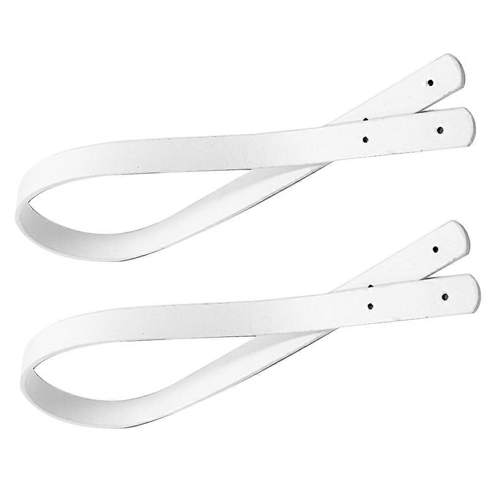 Bag Handle for Tote Bag Function with 2Pcs Classic White PU Straps
