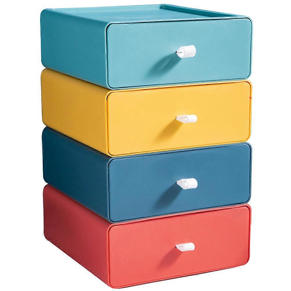 Stackable Storage Drawer Organizer Function with 4Pcs for Home