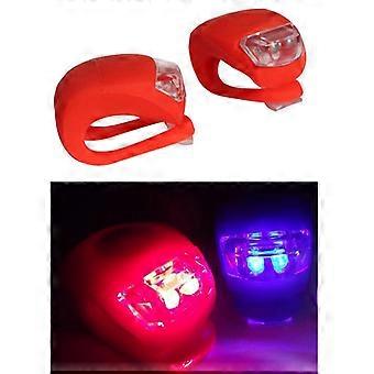 LED Light Bike Portable Waterproof 2-LED Red Light for Safety