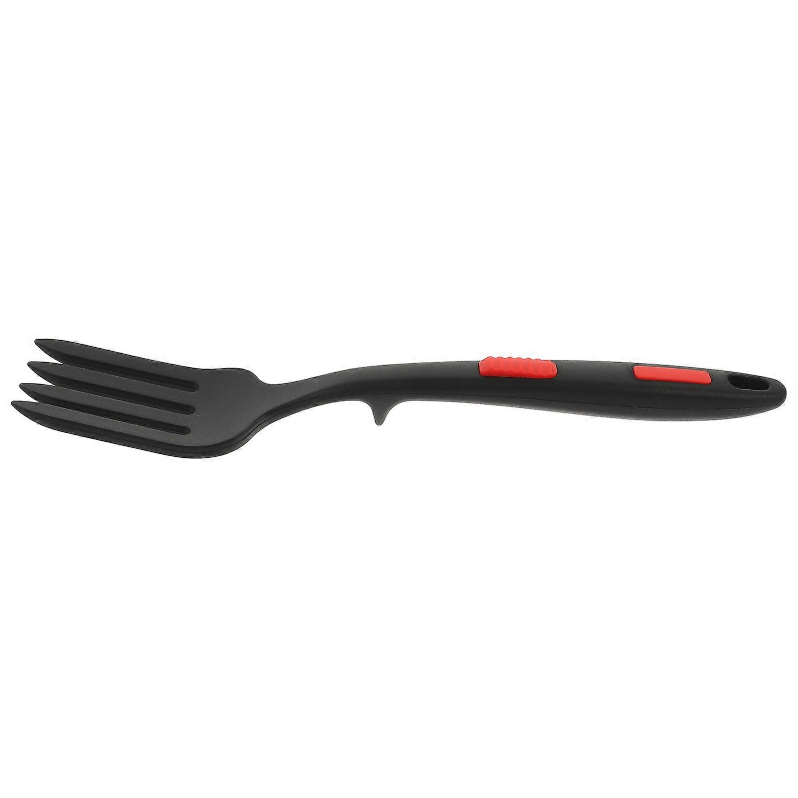 Multi-Function Silicone Fork Ergonomic Food Fork for Home Black