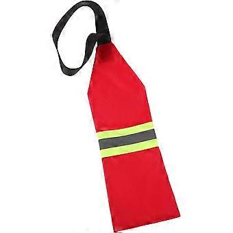 Travel Flag Reflective Tape for Kayak Boat Trailer High Visibility Red Warning Flag for Overhanging Loads Easy Installation for Enhanced Water Safety