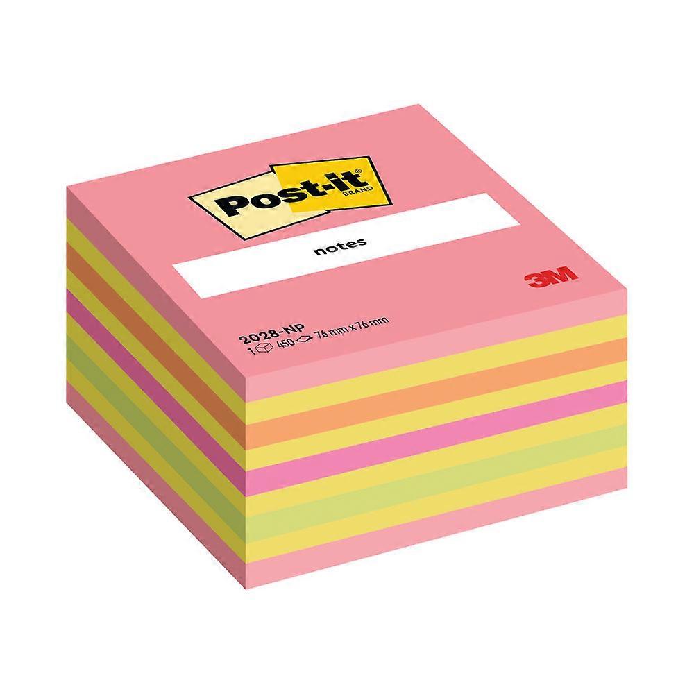Post-it Note Sticky Notes Cube 76x76mm Neon 350 Sheets 2028NP