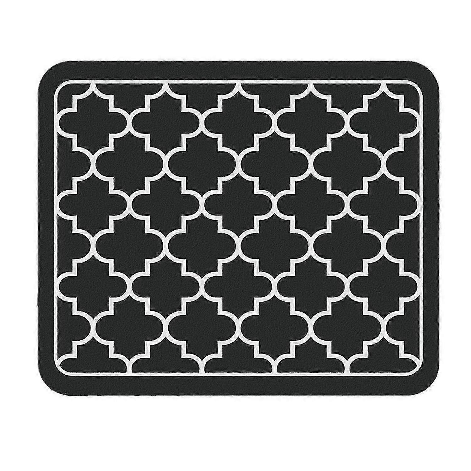 Coffee Mat Absorbent Dish Drying Mat Black 50X30cm