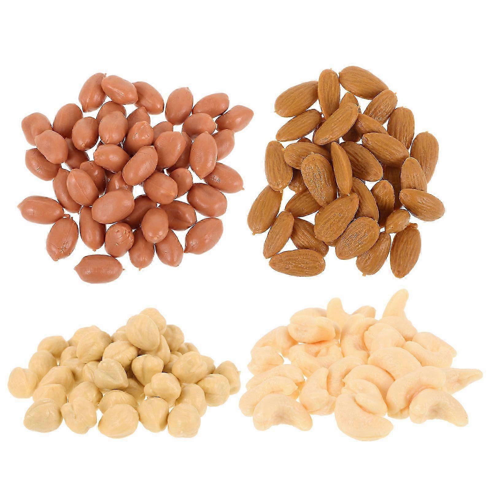 Simulation Nut Plastic Fake Nuts for Decoration 1Set Assorted Color Models