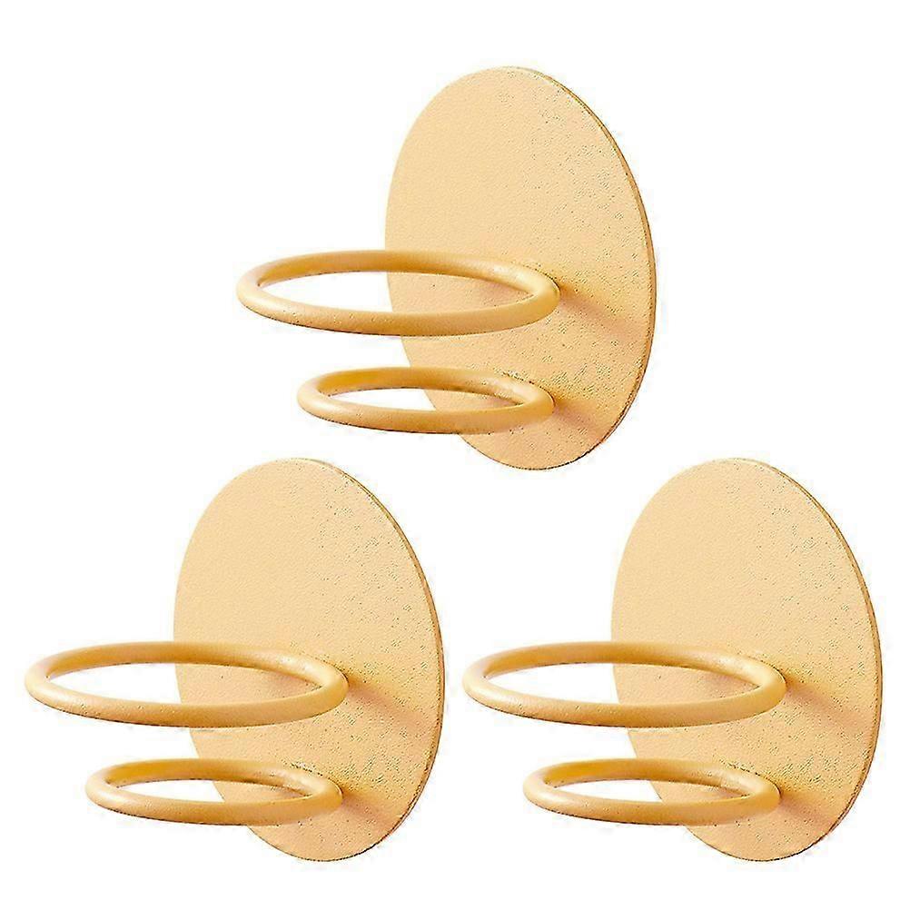 Egg Sponge Rack Yellow for Makeup Sponge Storage 3Pcs Wall Holders