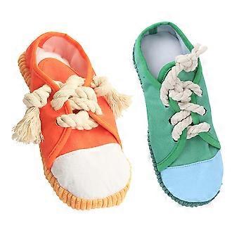 2 stk hundesko tyggelegetøj hund knirkende legetøj kæledyr mini sneakers kæledyr forsyninger