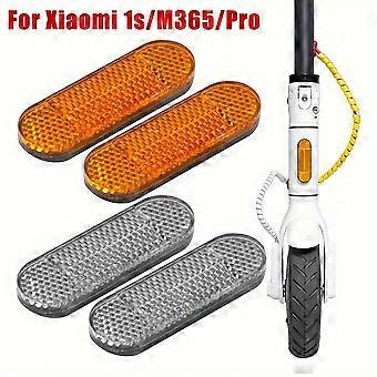 4 Pcs Reflective Stickers for Electric Scooter, Orange and Silver Reflective Plate with Grid Texture, Night Safety Reflector for Bicycle Motorcycle