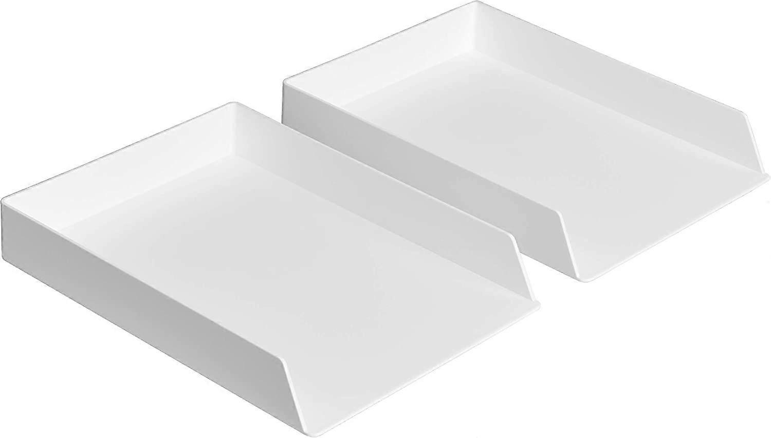 Basics Plastic Organizer - Brievenbak, Wit, 2-pack