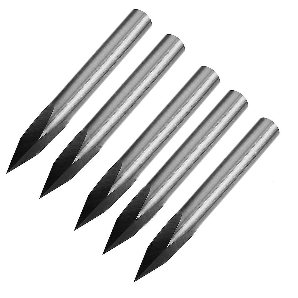 5Pcs 6mm Shank 0.1mm Tip 30 Degree Tungsten Steel Engraving Bit Cnc Tool