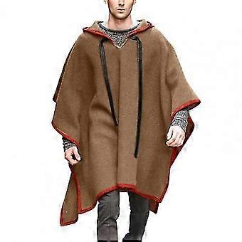 Halloween Cosplay Costumes For Men Adult Medieval Gothic Woolen Coat Middle Ages