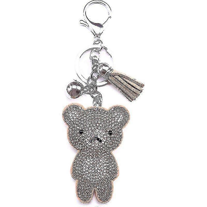 Teddy Bear Crystal Keychain