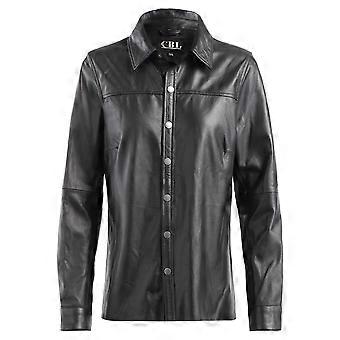 Women's leather jacket made of genuine leather in a classic design