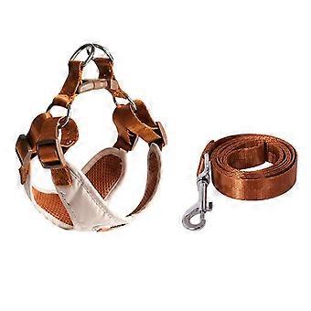Puppy Harness Four-Point Adjustable Breathable Mesh Vest Style Chest Back Harness Body Shape Fitting Harness 26-27