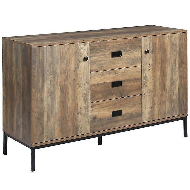 Retro Mango Wood-Effect Sideboard