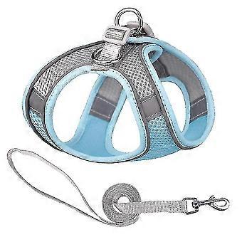 Arnés de chaleco para cachorros de malla suave Correa ajustable para perros con plomo para el pecho para perros