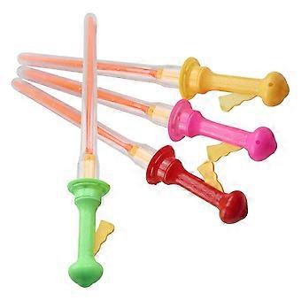 4pcs Funny Bubble Stick Outdoor Playing Bubble Wands Toys Bubble Maker Stick Party Favors compatible with Kids without Bubble Liquid (Random Color)