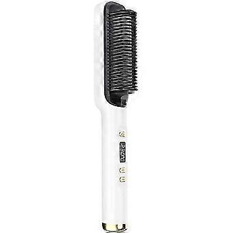 Ionen-Haarglätter-Stylingkamm, 2-in-1-Glättbürste und Lockenstab, Verbrühungsschutz, intelligente Temperaturregelung, mehrere Temperaturstufen