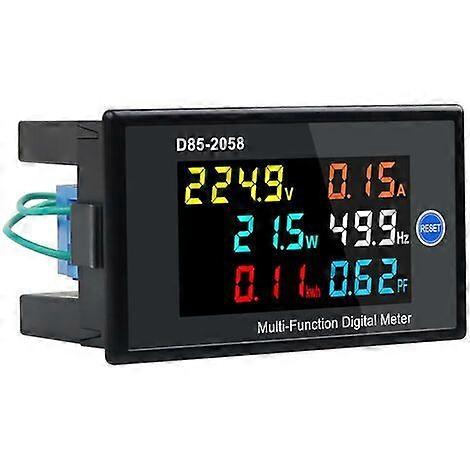 D85-2058 Multi-Function Digital Meter - Voltage, Current, Power, Frequency, kWh & PF Meter