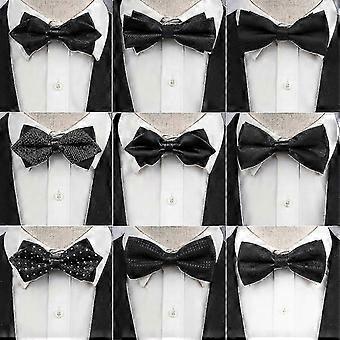 Men's Business & Wedding Formal 9-Pack Men's Bowtie in Black and White (Random Style)