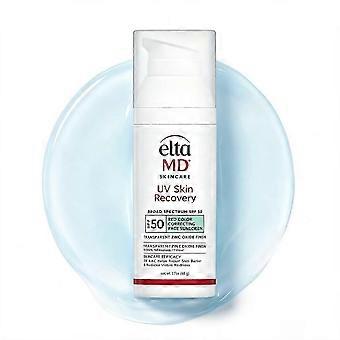 Protector solar facial Elta MD UV Skin Recovery SPF50, loción solar mineral correctora de color rojo con tinte verde para pieles muy sensibles, 48 ​​g.