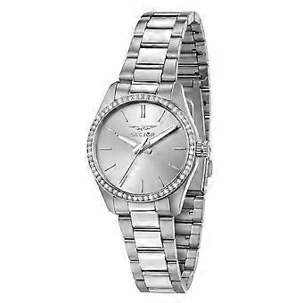 Sector 270 Just Time Crystal Accents Edelstahl Silberfarbenes Zifferblatt Quarz R3253578505 Damenuhr