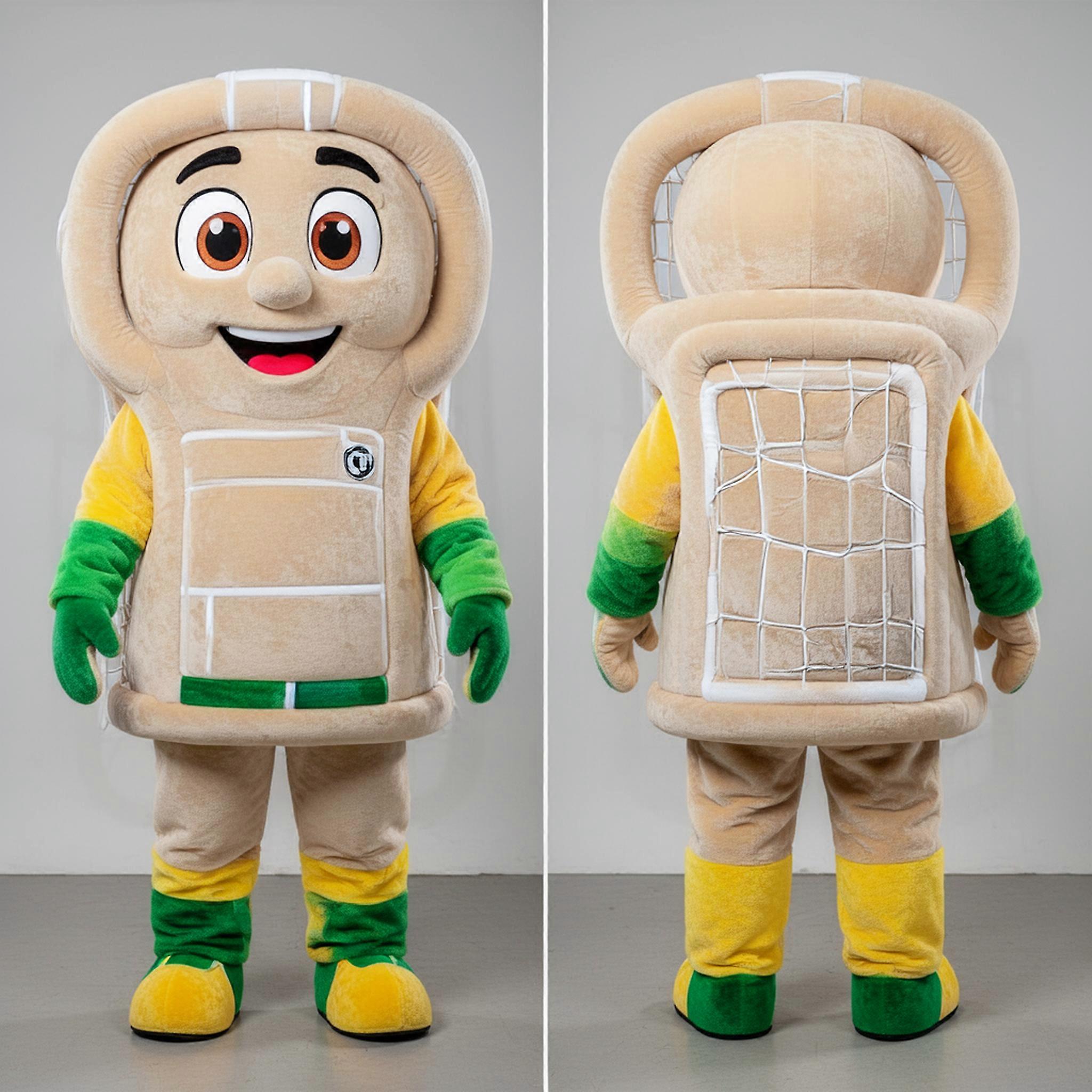 MASTICOT Beige Rounded Soccer Goal Mascot