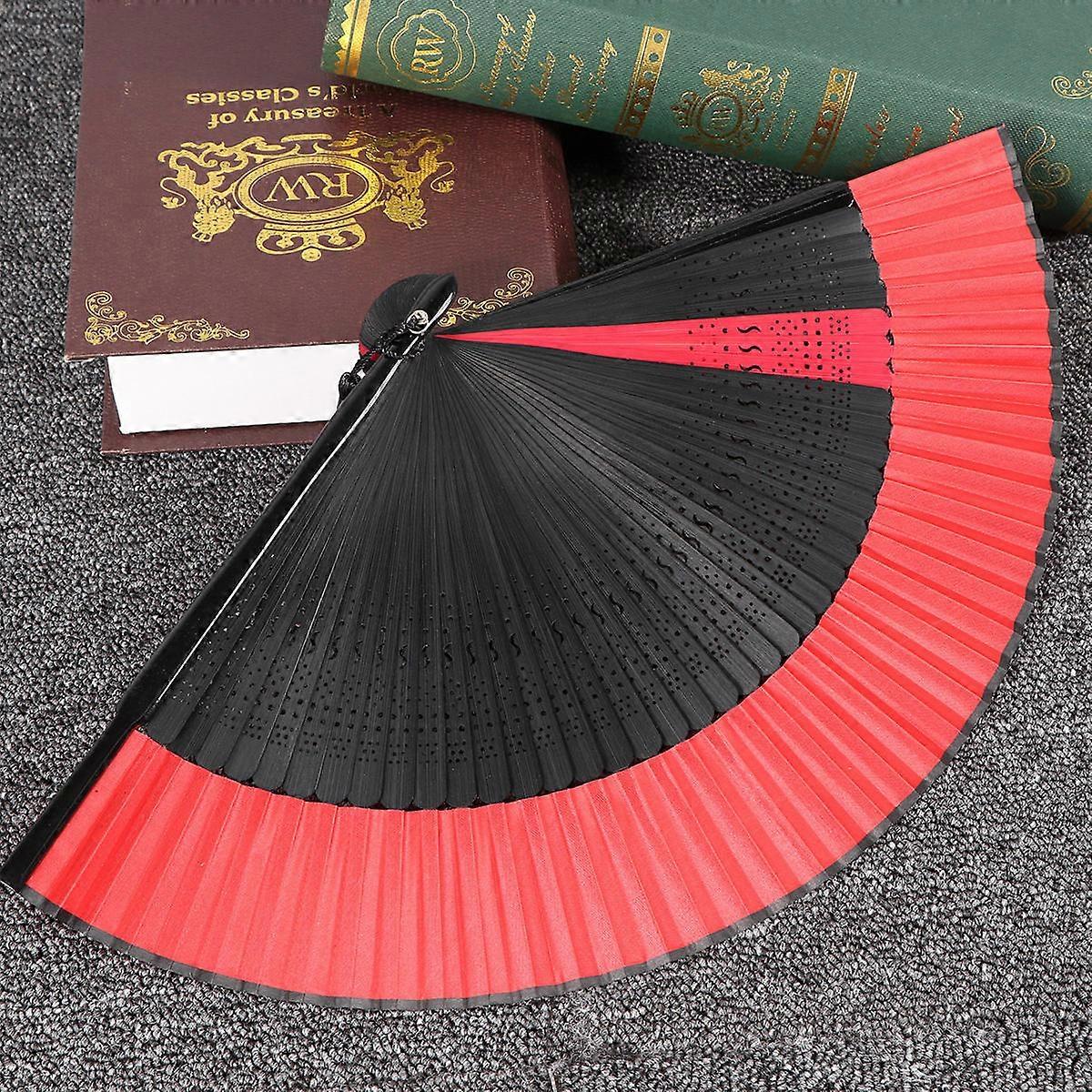 Style Crafts Folding Fan for Dance Function Red Fan