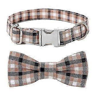 Verstellbares Hundehalsband aus Baumwolle mit Schleife