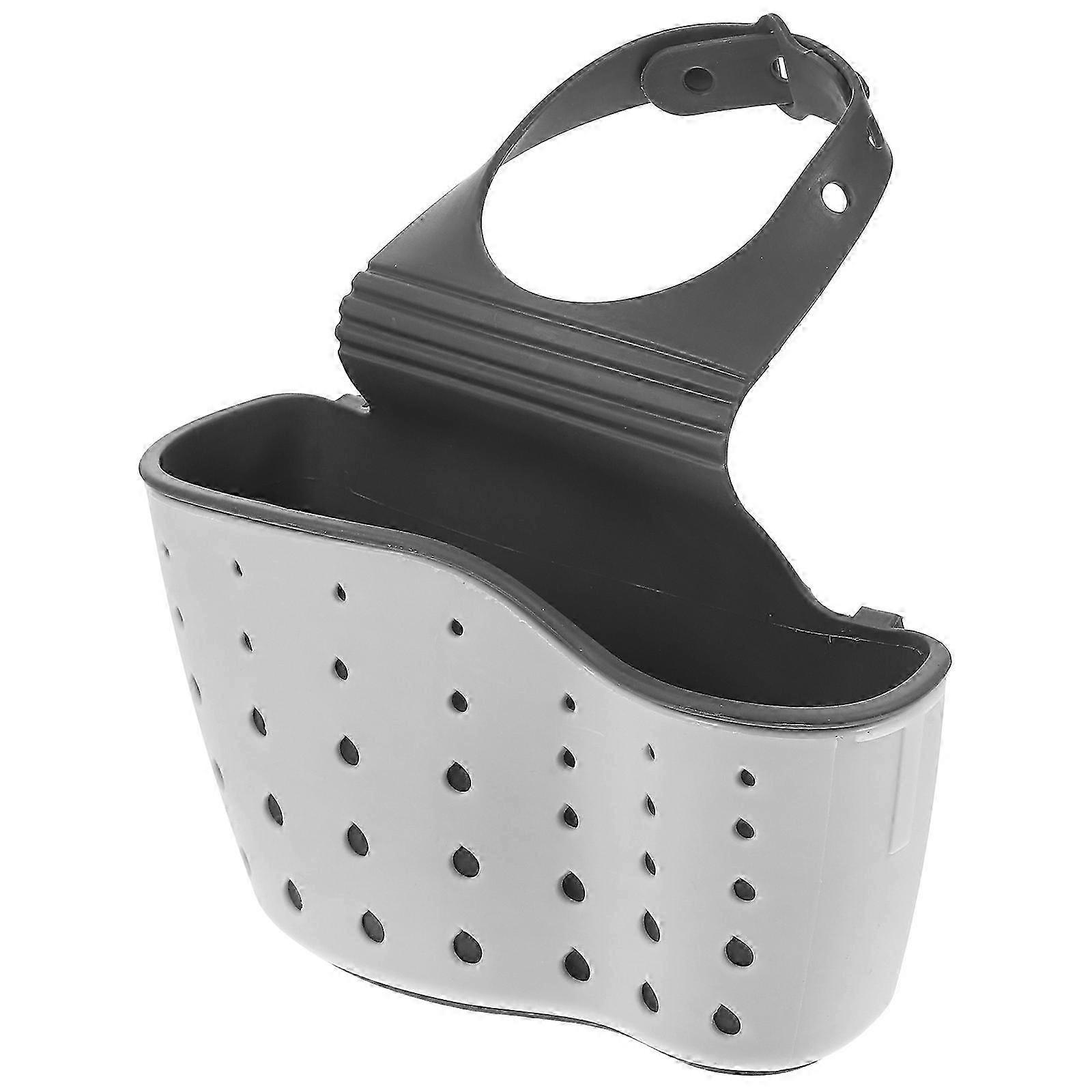 PVC Dual-Sponge Drain Holder White