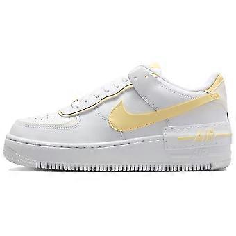 Scarpe da skateboard basse da donna Nike Air Force 1 Shadow in pelle sintetica e pelle bovina spaccata, colore bianco CI0919-122