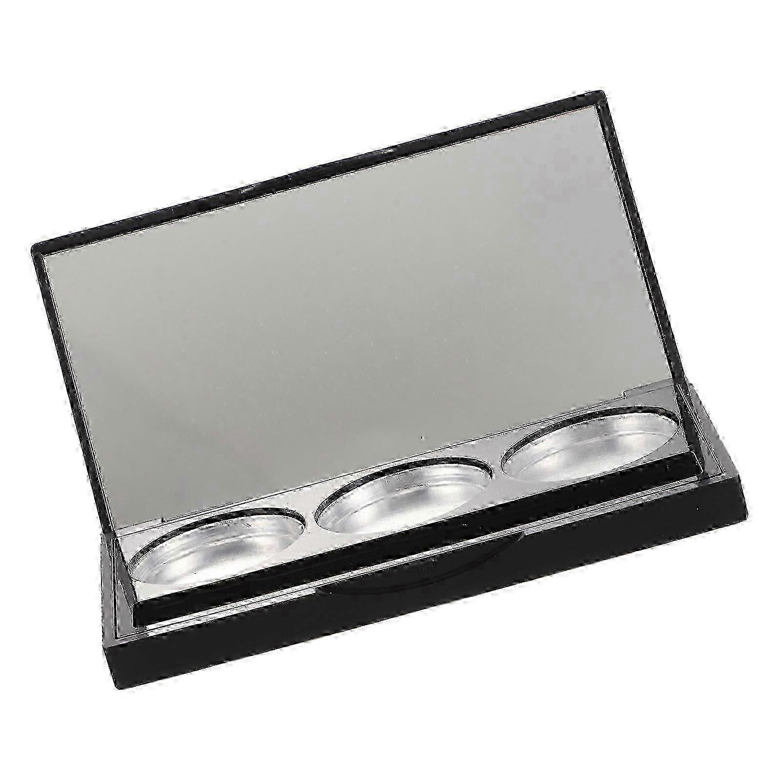 3-Grid Refillable Plastic Black Case compatible with Eyeshadow Makeup Palette