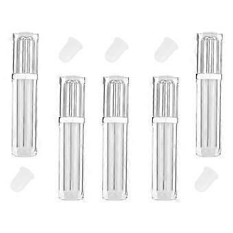 Fashion Lip Gloss Tube Silver Square Tubes for Storage Use 5Pcs