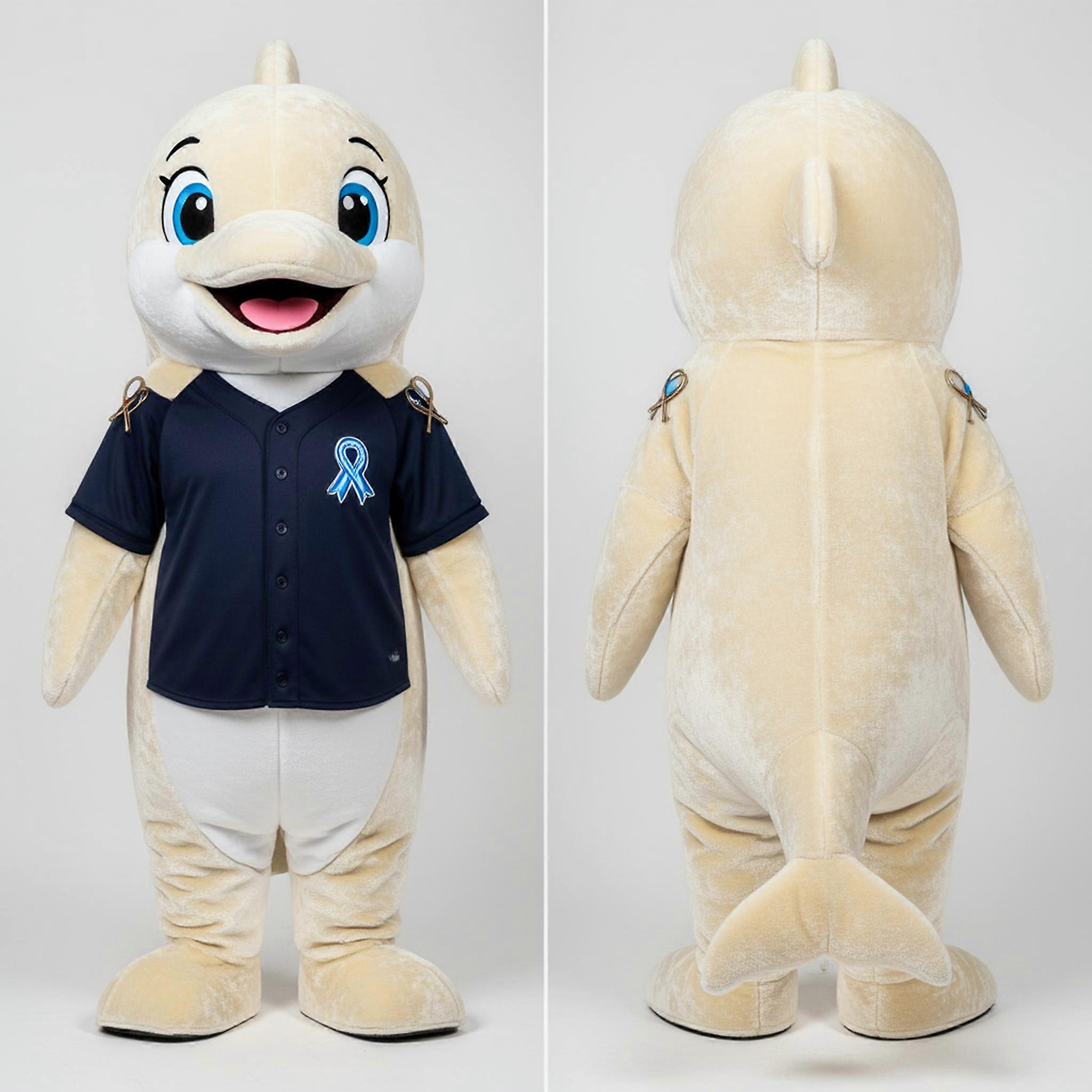 MASTICOT Cream Sleek Dolphin Mascot