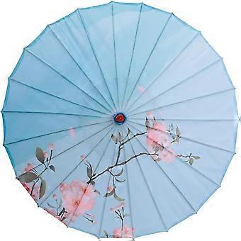 Chinese Paper Umbrella Handpainted Floral Design Oriental Dance Parasol for Wedding Party Decor Style A