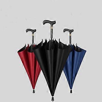 8-Knochen-Sonnenschutz-Stockschirm aus Vinyl, sturmsicher, rutschfest, für Senioren, Bergsteigen, Golf, langer Griff, gerader Stab