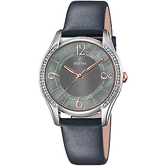 Festina Mademoiselle Quartz Analog Women's Watch with Cowskin Bracelet F16944/B