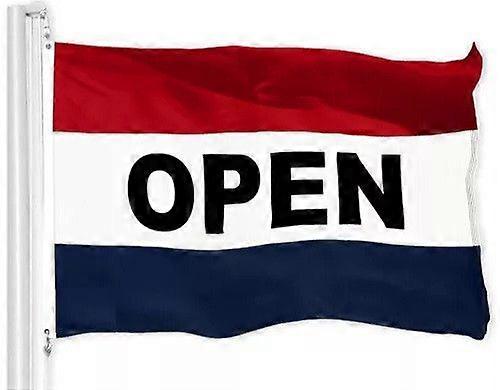 ft OPEN Sign Flag | Printed, Brass Thicker Durable Polyester XM 917