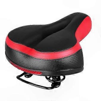Red Wide Cycling Saddle With Cushion Support