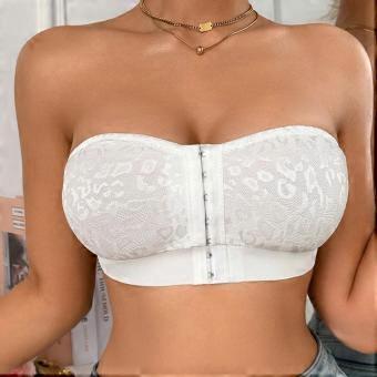 Plus Size Bra Front Closure Wireless Bralette Beauty Back Push‑Up Anti‑Slip Invisible Women Bra Lingerie