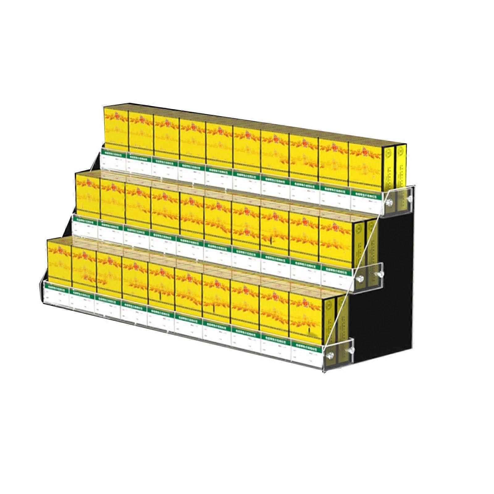 Cigarette Display Rack and Display Case for Retail Stores, SpaceSaving, 3Tier 8Column
