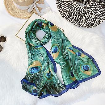 Scarfs for Women Lightweight Fashion Scarves Print Floral Pattern Scarf Shawl Wraps, Green-16