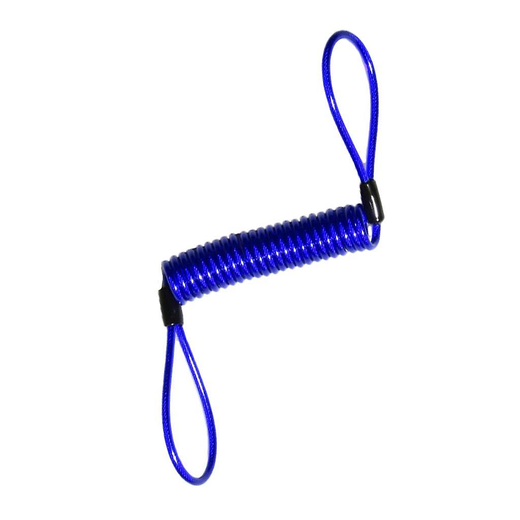 150cm Alarm Disc Lock Security Spring Reminder Cable Motorcycle Ebike blue
