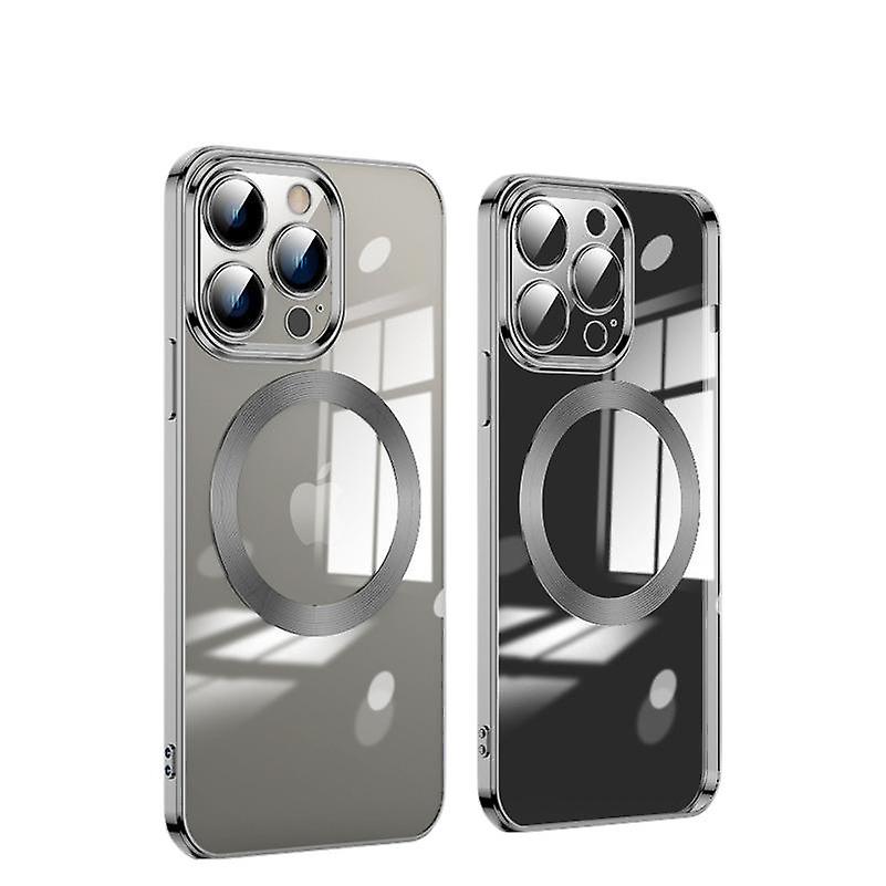 Luxury Plating Clear Magnetic For Magsafe Wireless Charge Case For Iphone 13 12 11 Pro Max X Xr Xs 7 8 Plus Se3 Soft Silicone Cover