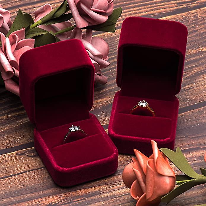 1pcs Earring Gift Box Shell Jewelry Storage Case Showcase For Necklace red