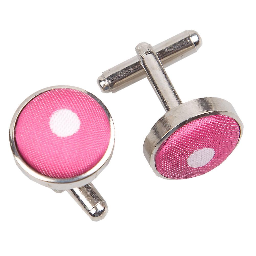 Hot Pink Polka Dot Classic Cufflinks