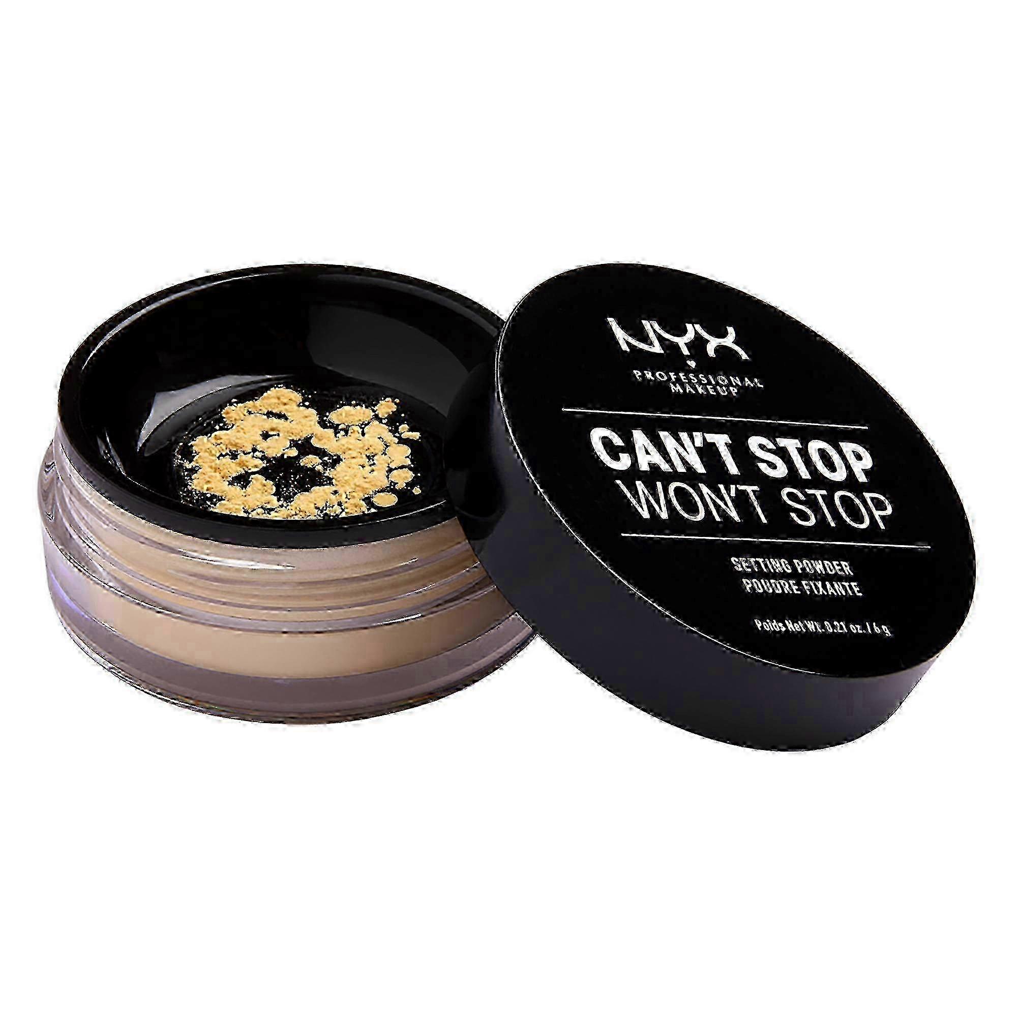 Nyx 专业彩妆 Can't Stop Won't Stop 定妆散粉,香蕉味,0.21 盎司
